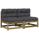 Garden S Armless With Cushions 2 Pcs Impregnated Wood Pine