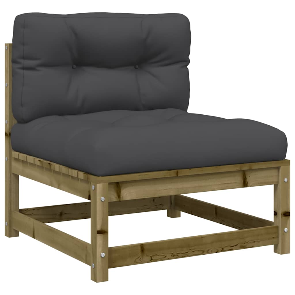 Garden S Armless With Cushions 2 Pcs Impregnated Wood Pine