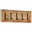 Wall-Mounted Coat Rack With 5 Hooks Solid Wood Mango