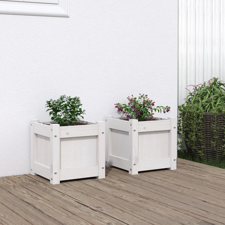 Garden Planters 2 Pcs Impregnated Wood Pine