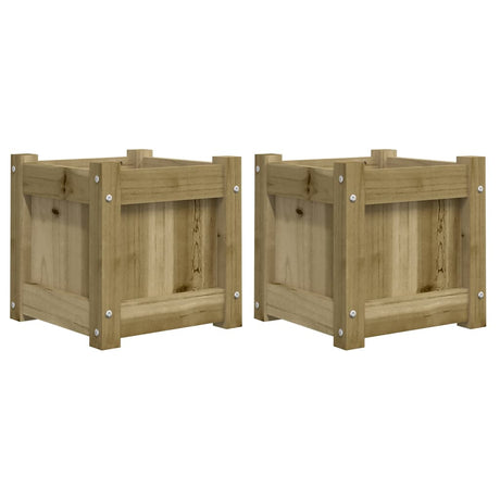 Garden Planters 2 Pcs Impregnated Wood Pine