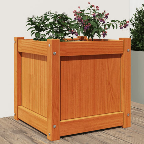 Garden Planters 2 Pcs Solid Wood Pine