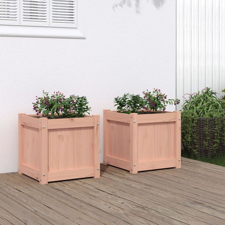 Garden Planters 2 Pcs Solid Wood Pine