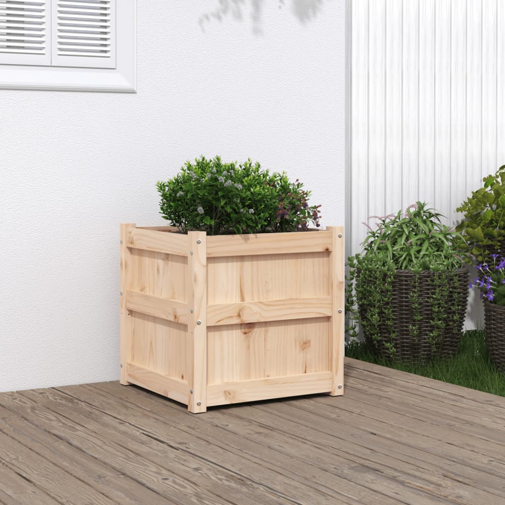Garden Planters 2 Pcs Solid Wood Pine