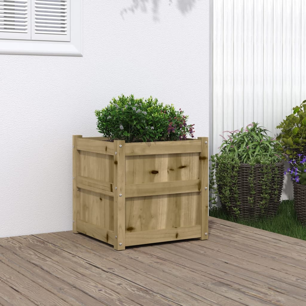 Garden Planters 2 Pcs Solid Wood Pine
