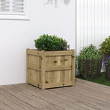 Garden Planters 2 Pcs Solid Wood Pine