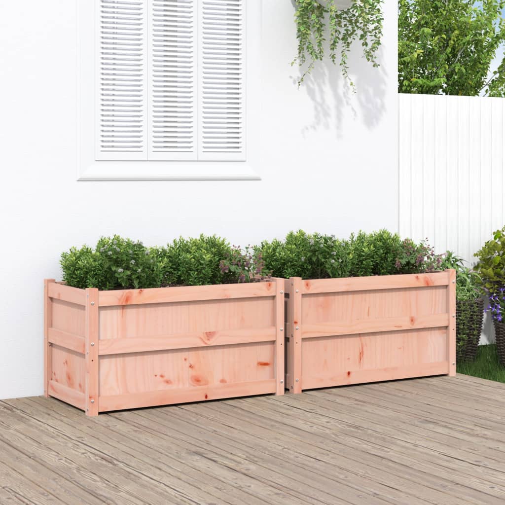 Garden Planters 2 Pcs Solid Wood Pine