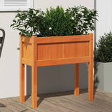Garden Planters 2 Pcs With Legs White Solid Wood Pine