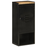 Bathroom Cabinet 40X27X90 Cm Iron And Solid Wood Mango