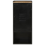 Bathroom Cabinet 40X27X90 Cm Iron And Solid Wood Mango