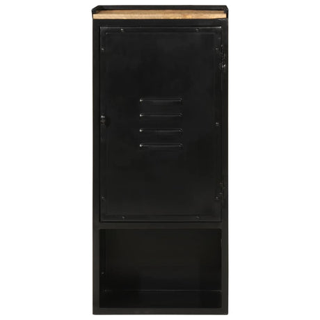 Bathroom Cabinet 40X27X90 Cm Iron And Solid Wood Mango