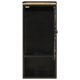 Bathroom Cabinet 40X27X90 Cm Iron And Solid Wood Mango