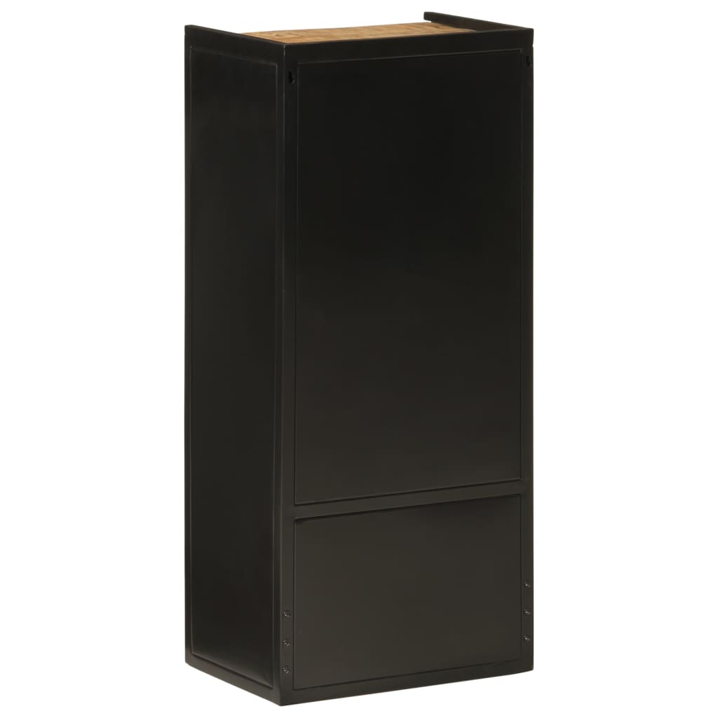 Bathroom Cabinet 40X27X90 Cm Iron And Solid Wood Mango