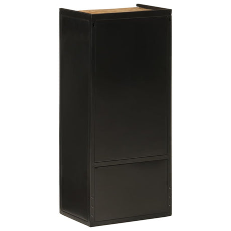 Bathroom Cabinet 40X27X90 Cm Iron And Solid Wood Mango