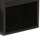 Bathroom Cabinet 40X27X90 Cm Iron And Solid Wood Mango