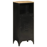 Bathroom Cabinet 40X27X90 Cm Iron And Solid Wood Mango