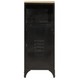Bathroom Cabinet 40X27X90 Cm Iron And Solid Wood Mango