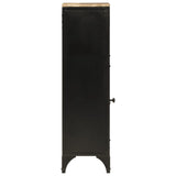 Bathroom Cabinet 40X27X90 Cm Iron And Solid Wood Mango