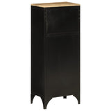 Bathroom Cabinet 40X27X90 Cm Iron And Solid Wood Mango