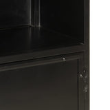 Bathroom Cabinet 40X27X90 Cm Iron And Solid Wood Mango