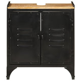 Bathroom Sink Cabinet 55X35X60 Cm Iron And Solid Wood Mango