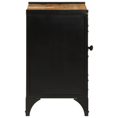 Bathroom Sink Cabinet 55X35X60 Cm Iron And Solid Wood Mango