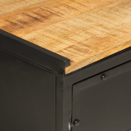 Bathroom Sink Cabinet 55X35X60 Cm Iron And Solid Wood Mango