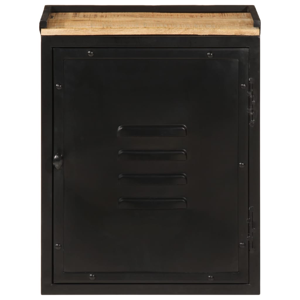 Bathroom Cabinet 40X30X50 Cm Iron And Solid Wood Mango