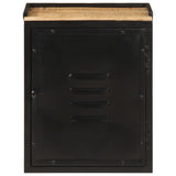 Bathroom Cabinet 40X30X50 Cm Iron And Solid Wood Mango