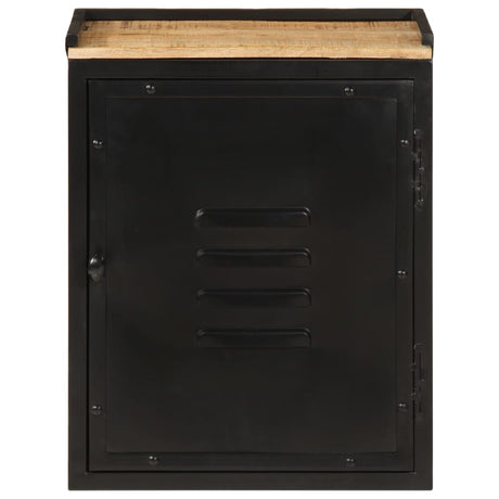 Bathroom Cabinet 40X30X50 Cm Iron And Solid Wood Mango