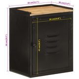 Bathroom Cabinet 40X30X50 Cm Iron And Solid Wood Mango