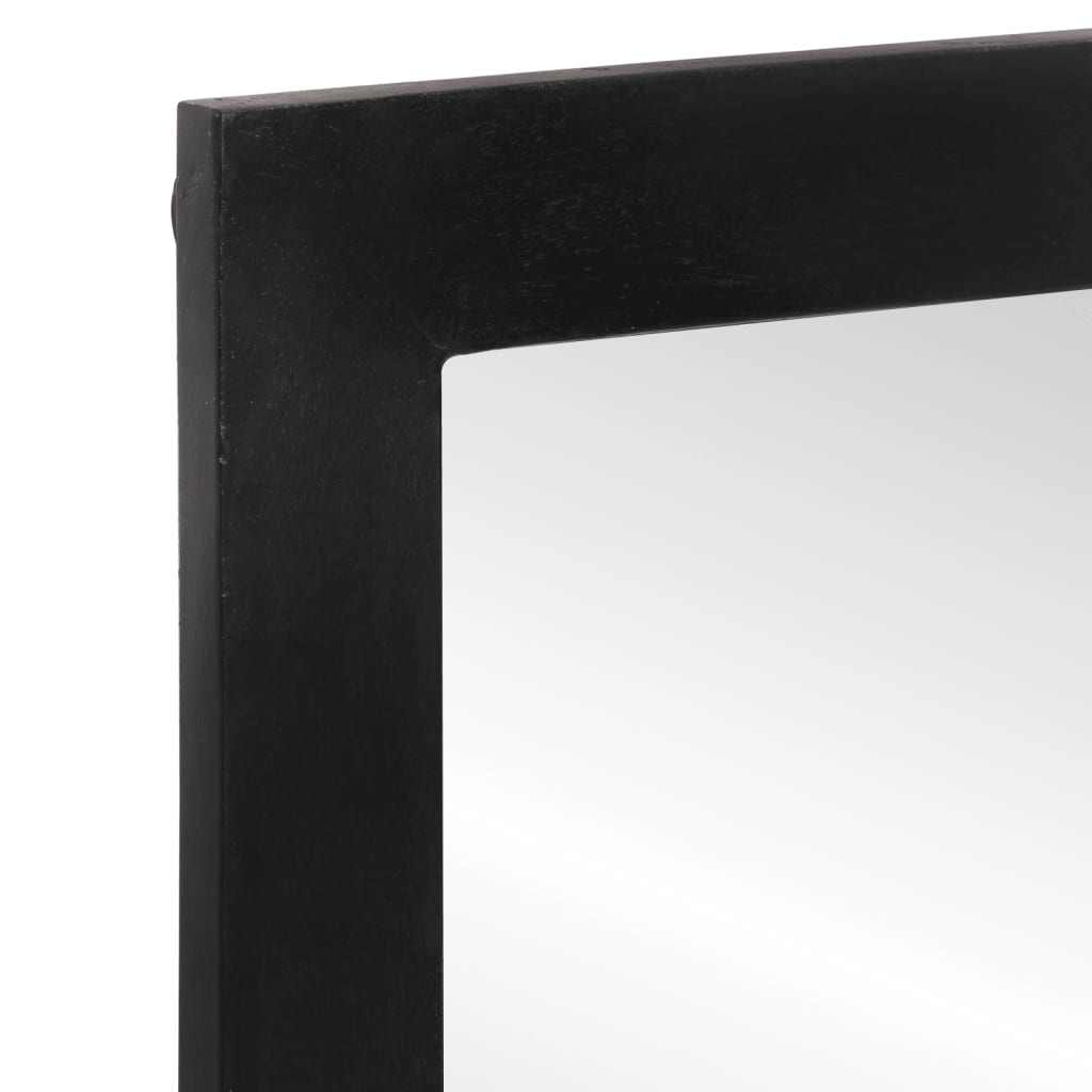 Bathroom Mirror 55X1X60 Cm Glass And Solid Wood Mango