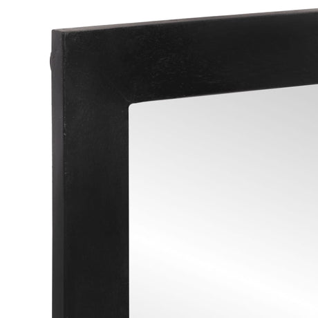 Bathroom Mirror 55X1X60 Cm Glass And Solid Wood Mango