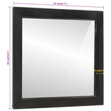 Bathroom Mirror 55X1X60 Cm Glass And Solid Wood Mango