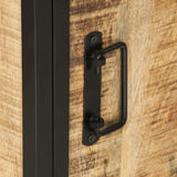 Bathroom Cabinet 40X27X90 Cm Solid Wood Mango And Iron