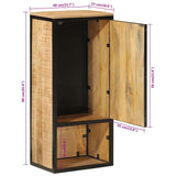 Bathroom Cabinet 40X27X90 Cm Solid Wood Mango And Iron