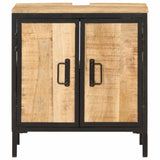 Bathroom Sink Cabinet 55X35X60 Cm Solid Wood Mango And Iron