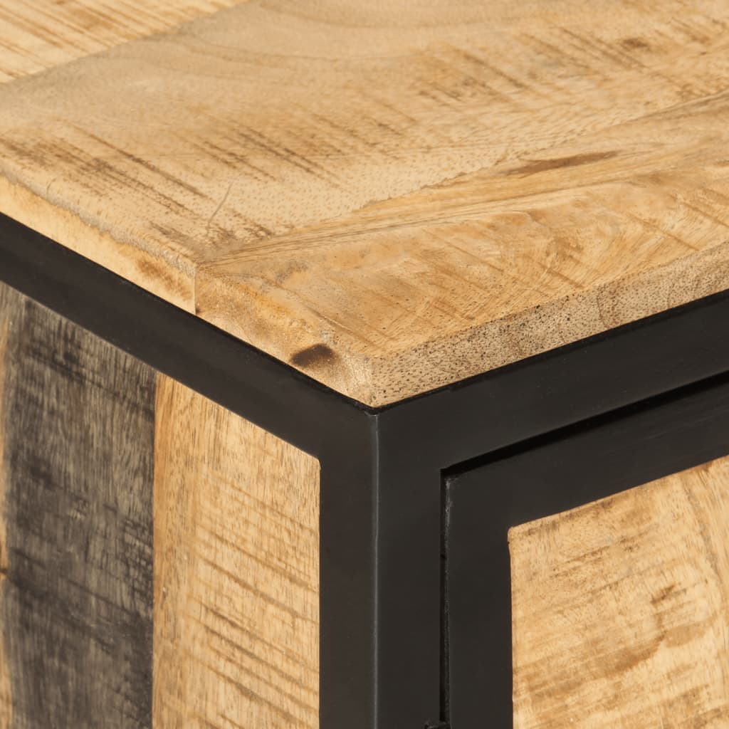 Bathroom Sink Cabinet 55X35X60 Cm Solid Wood Mango And Iron