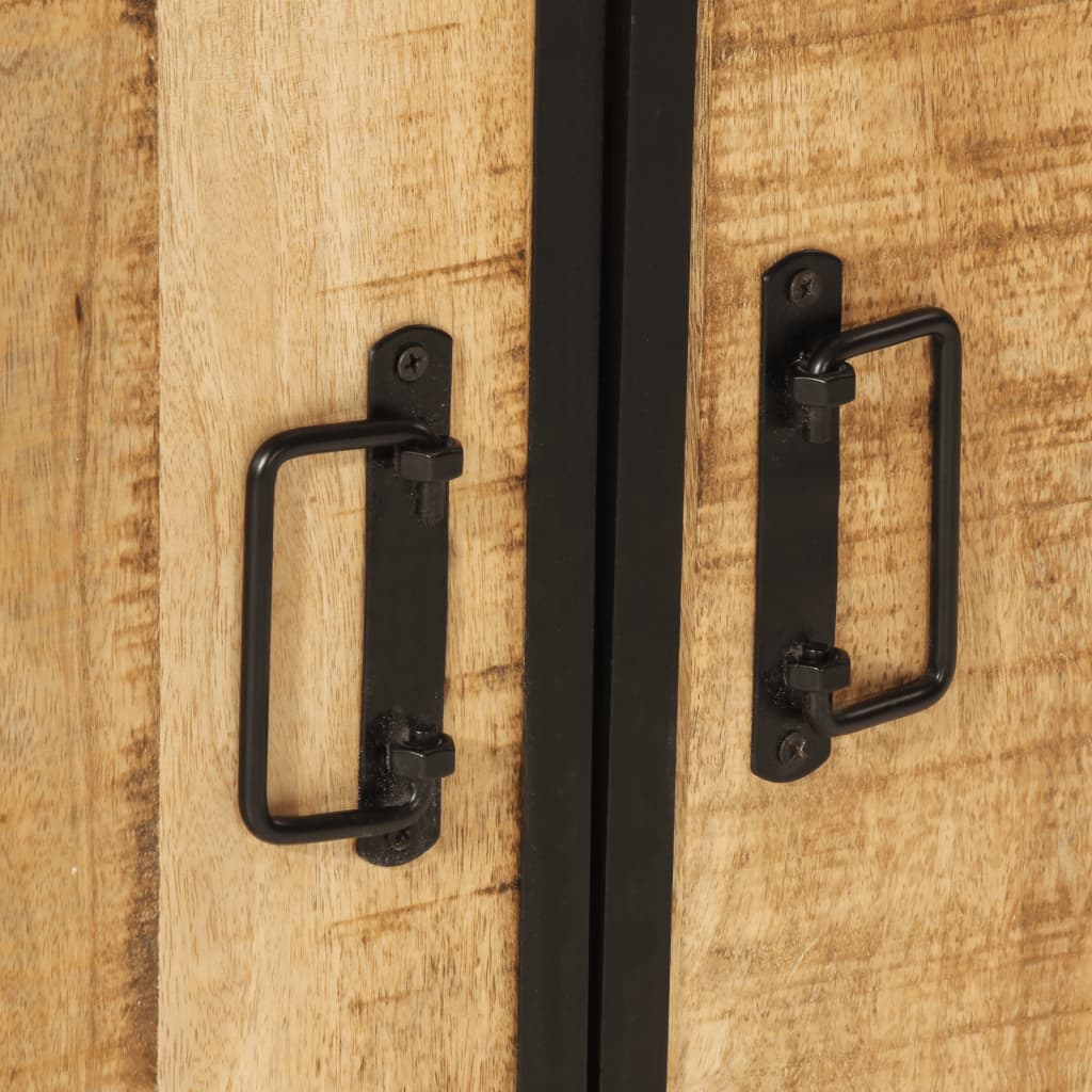 Bathroom Sink Cabinet 55X35X60 Cm Solid Wood Mango And Iron