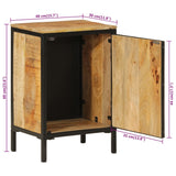 Bathroom Cabinet 40X30X60 Cm Solid Wood Mango And Iron
