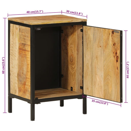 Bathroom Cabinet 40X30X60 Cm Solid Wood Mango And Iron