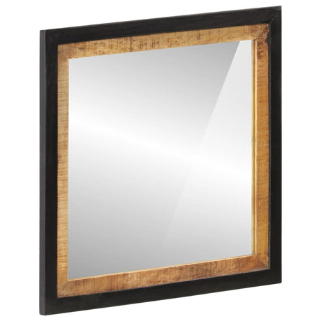 Bathroom Mirror 55X1X60 Cm Glass And Solid Wood Mango