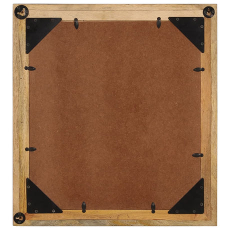 Bathroom Mirror 55X1X60 Cm Glass And Solid Wood Mango
