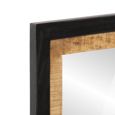 Bathroom Mirror 55X1X60 Cm Glass And Solid Wood Mango