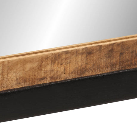 Bathroom Mirror 55X1X60 Cm Glass And Solid Wood Mango