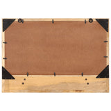 Mirror With Shelf 80X8X55 Cm Glass And Solid Wood Mango