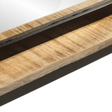 Mirror With Shelf 80X8X55 Cm Glass And Solid Wood Mango