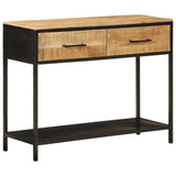 Console Table 100X35X76 Cm Solid Wood Mango And Iron