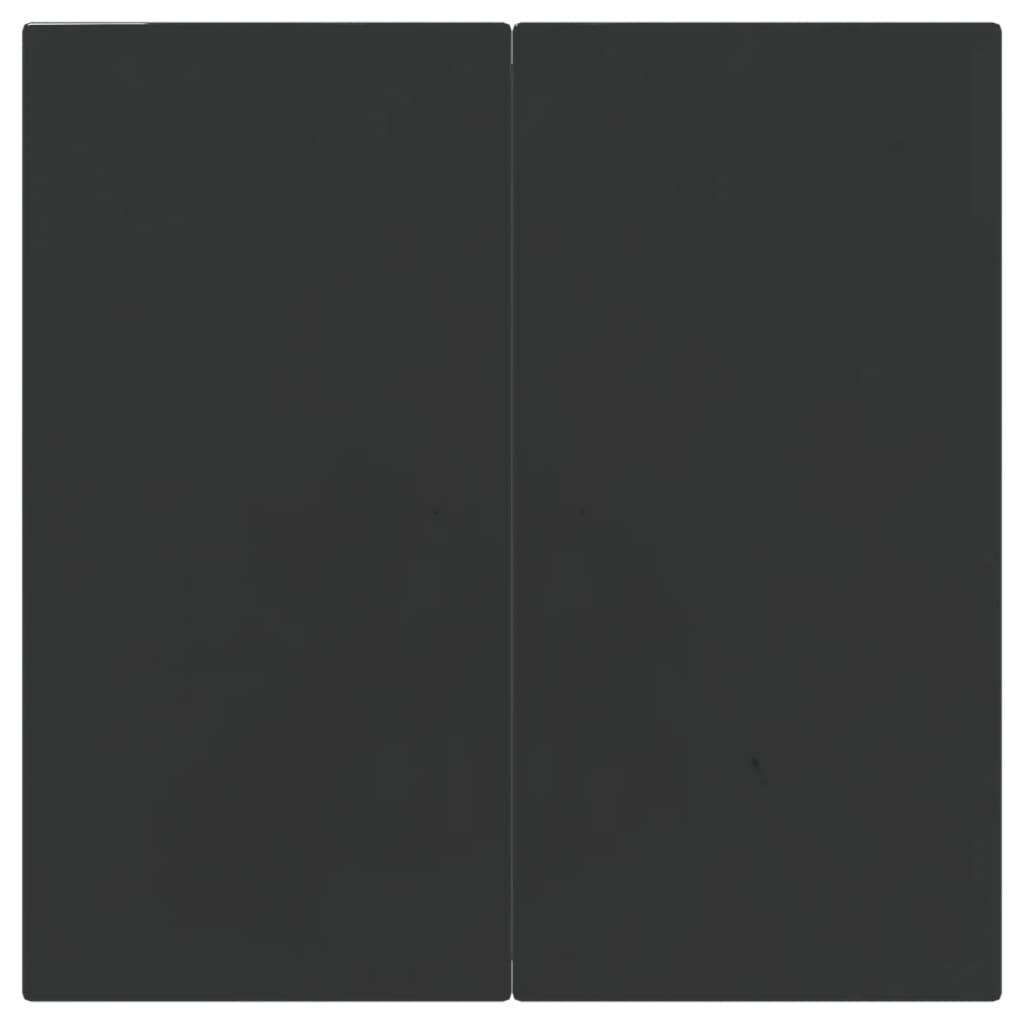 3 Piece Garden Dining Set Black Poly Rattan And Steel