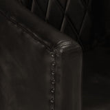 Tub Chair Grey Real Leather